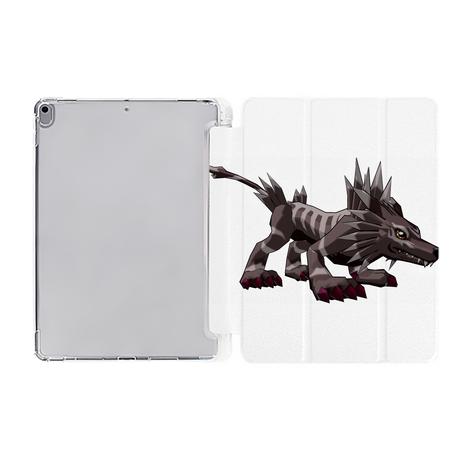 （画像用） Digimon デジタルモンスター/デジモン IPad ケース ペン収納付き 三つ折りスタンド PUレザー×シリコン 対応機種9.5/10.5/10.9インチ